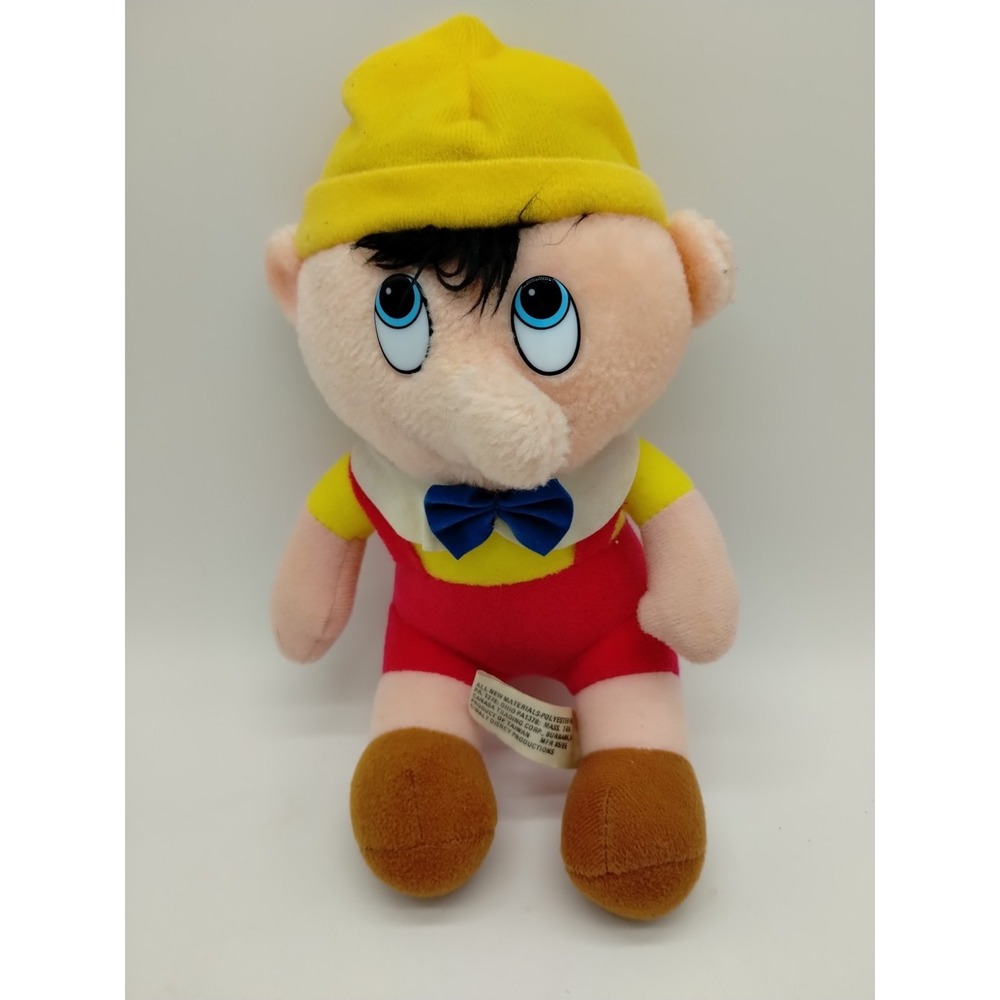 Vintage Disney Pinocchio Plush Doll Taiwan Walt Disney Productions 1980s Stuffed